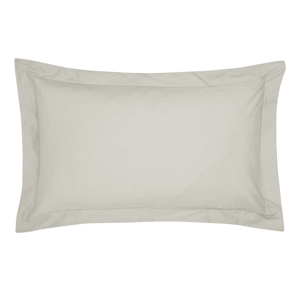 Plain Oxford Pillowcase By Bedeck of Belfast in Linen Cream